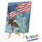 HandPainted Oil Paint Kill Time Picture Colouring Artcraft Eagle and Banner Gift