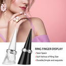 Transparent Cone-Shape Black Ring Holder Display Ring Stand Jewelry Holder