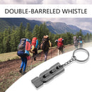 150dB Volume Double Tube Whistle Survival High Decibel Whistle (Black)