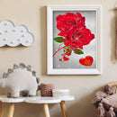 Diamond 5D DIY Red rose Partial Special Rhinestone Set