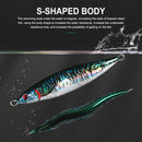 S Shaped Luminous Fishing Lure 12cm 160g Metal Artificial Bait (JIG81-1)
