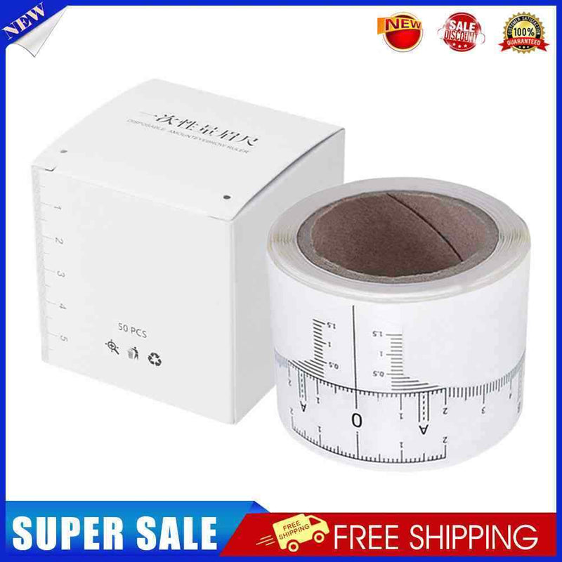 1 Roll Practical Permanent Makeup Eyebrow Ruler Paste Tattoo Measure Tools