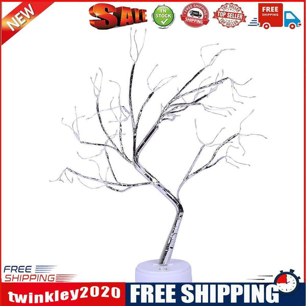 108 LED Touch Night Light Christmas Tree Copper Wire Fairy Lamp Cool White