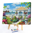 Digital Painting By Numbers Pavilion Hand Painted Canvas Color Drawing Picture
