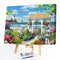 Digital Painting By Numbers Pavilion Hand Painted Canvas Color Drawing Picture
