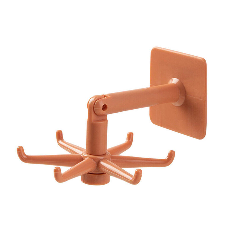 Universal Six-Claw Storage Hooks Kitchen 360-Degree Rotatable Rack Gadgets