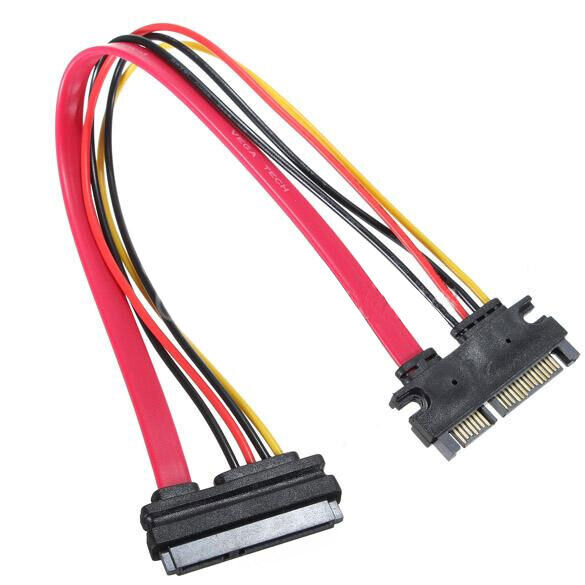22 Pin Male to Female 7+15 Pin SATA Power Combo Expansion Data Cable 4