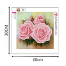 GLOBEAGLE 5D DIY Diamond Painting, Motif: Three Flowers, Cross Stitch, St