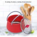 Mini Silicone Boiling Water Pot with Handle Camping Travel Self-Driving Supplies