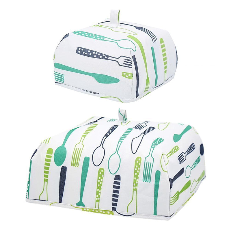 Kitchen Insulation Aluminum Foil Food Cover Folded Anti Mosquito Cover (L)