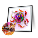 5D DIY Diamond Painting Kits Full Round Drill Nine Fish Mosaic Wall Picture
