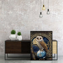 Oil Paint By Numbers Gems Owl Frameless Picture Craft Kit for Room Decoration