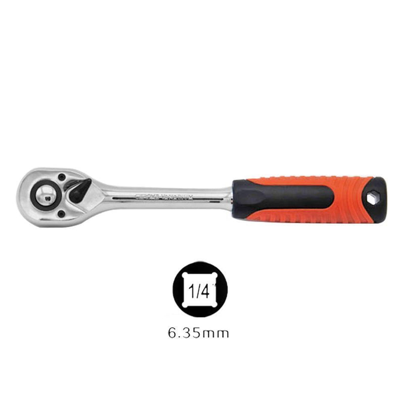 72 Teeth Ratchet Spanner Quick Release Socket Driver Allen Key Wrench (1/4)