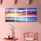 3 Panels Sunrise Oil Paint By Numbers Kits Canvas Picture Wall Art DIY Decor