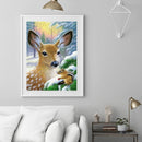 DIY Full Round Drill Rhinestone Diamond Painting Deer and Squirrels Handwork Art