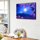 Night Cherry Blossom Oil Paint By Numbers Canvas Drawing DIY Coloring Pictu