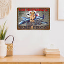 Retro Metal Sign Character Pattern Kitchen Bedroom Art Plates Painting Gift