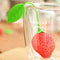 Strawberry Shape Silicone Leaf Loose Tea Infuser Filter Ball Strainer G5N2