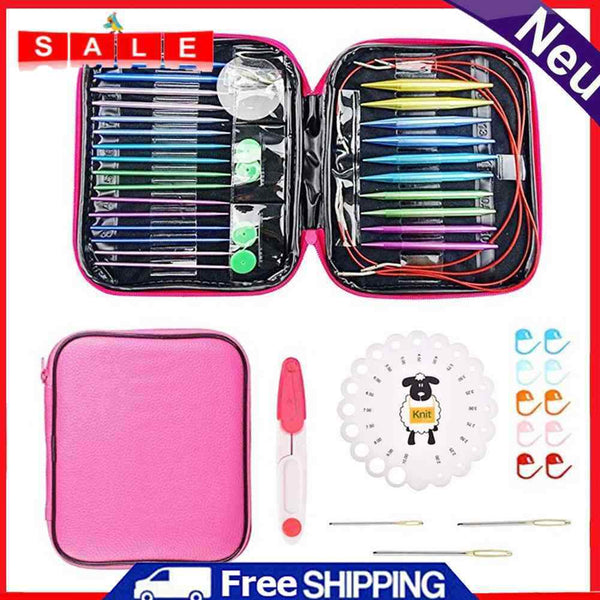 13pairs Aluminum Change Head Knitting Needles Crochet Hooks Scarf Sweaters Tools