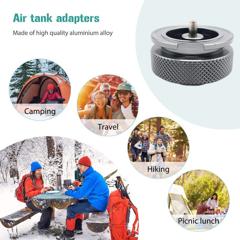 Aluminum Alloy Air Tank Connector Practical Gas Bottle Converts Head for Cooking