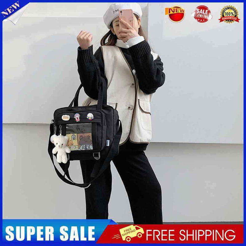 #A Fashion Satchels Ita Bags Large Capacity Messenger Handbags for High School