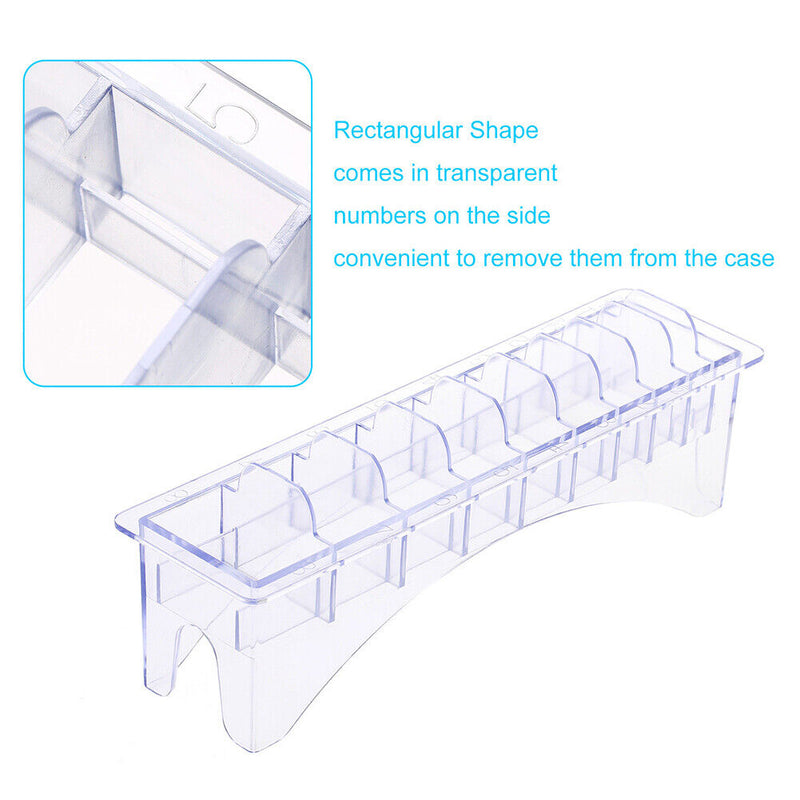 10 Grid Guide Limit Comb Storage Box Universal Hair Clipper Rack Organizer Case