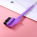 Double Sided Hair Edge Brushes Comb Pin Tail Hair Styling Tool (Purple)