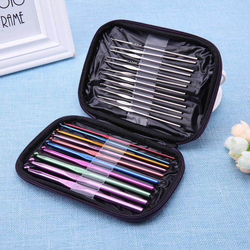 22pcs Crochet Hooks Yarn Crochet Needles Stitches Weave Knitted Craft Kit Newly