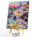 Painting By Numbers DIY Kit Dense House Canvas Oil Wall Art Picture Ornaments