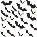 12 Halloween Bat Black Vinyl Stickers Window Decorations Spooky Party Kids/