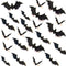 12 Halloween Bat Black Vinyl Stickers Window Decorations Spooky Party Kids/