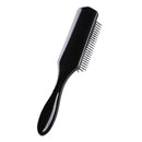 9 Rows Styling Brush Straight Curly Hair Detangling Massage Comb (Black) Newly
