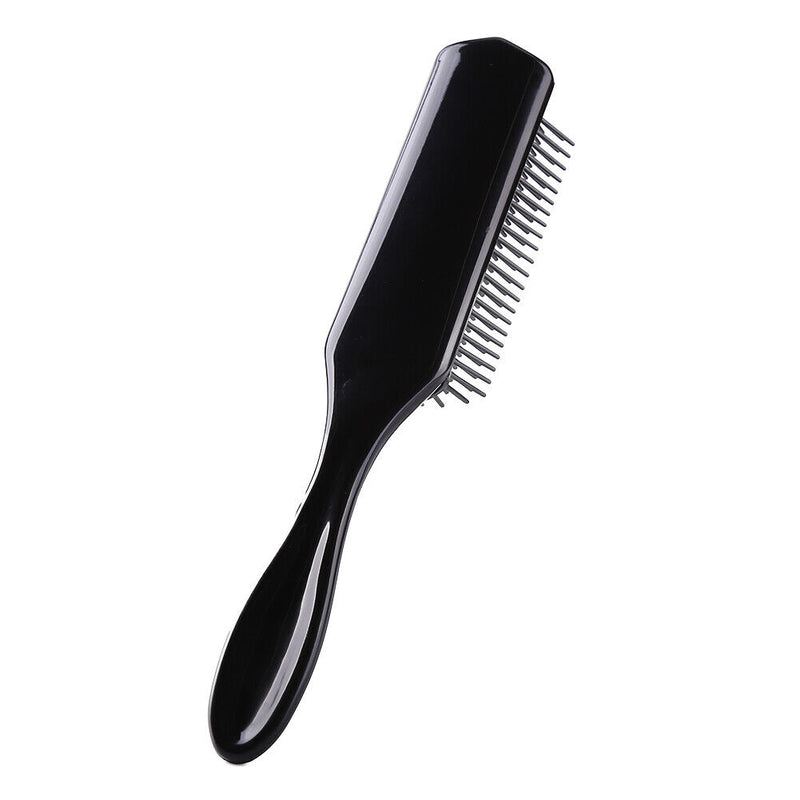 9 Rows Styling Brush Straight Curly Hair Detangling Massage Comb (Black) Newly