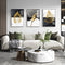 Frameless Golden Leaves Oil Paint by Numbers Kit Handpainted Artwork Wall C