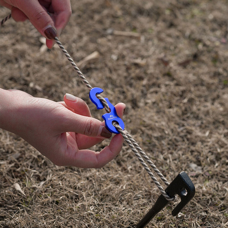 ShineTrip 10pcs Camping Tent Cord Wind Rope Buckle Aluminum Tensioners Fasten