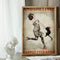 DIY Hand Painted Paint By Numbers Oil Canvas Pictures Retro Girl Wall Decor Kit
