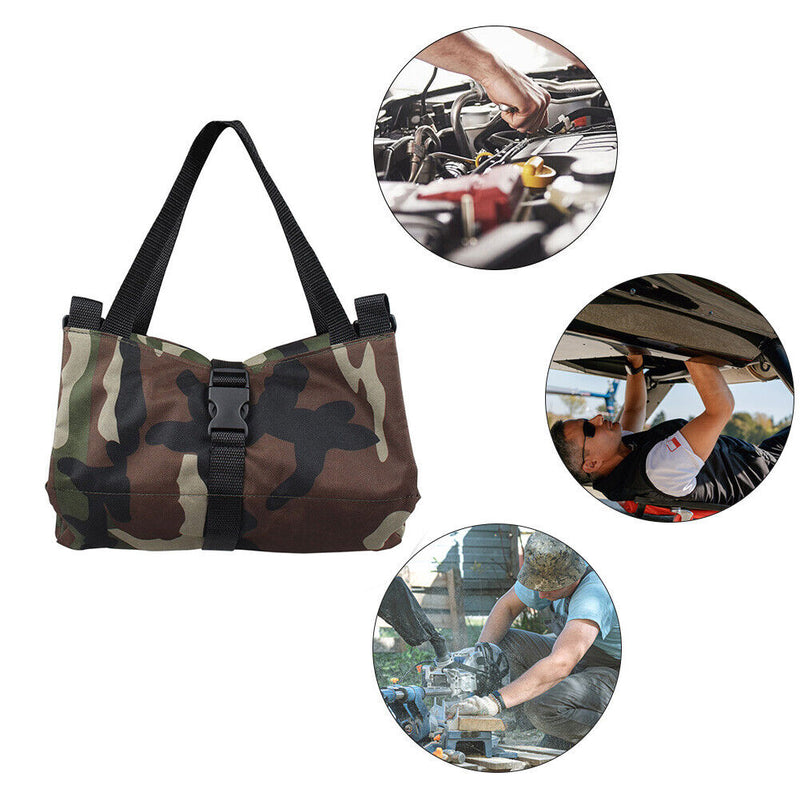 Roll Up Tool Storage Bag Outdoor Oxford Carrier Pouch (Forest Camouflage) Newly