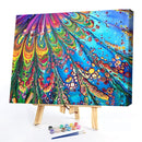 Colorful Texture Circle Oil Paint By Numbers Kits Canvas DIY Picture Craft