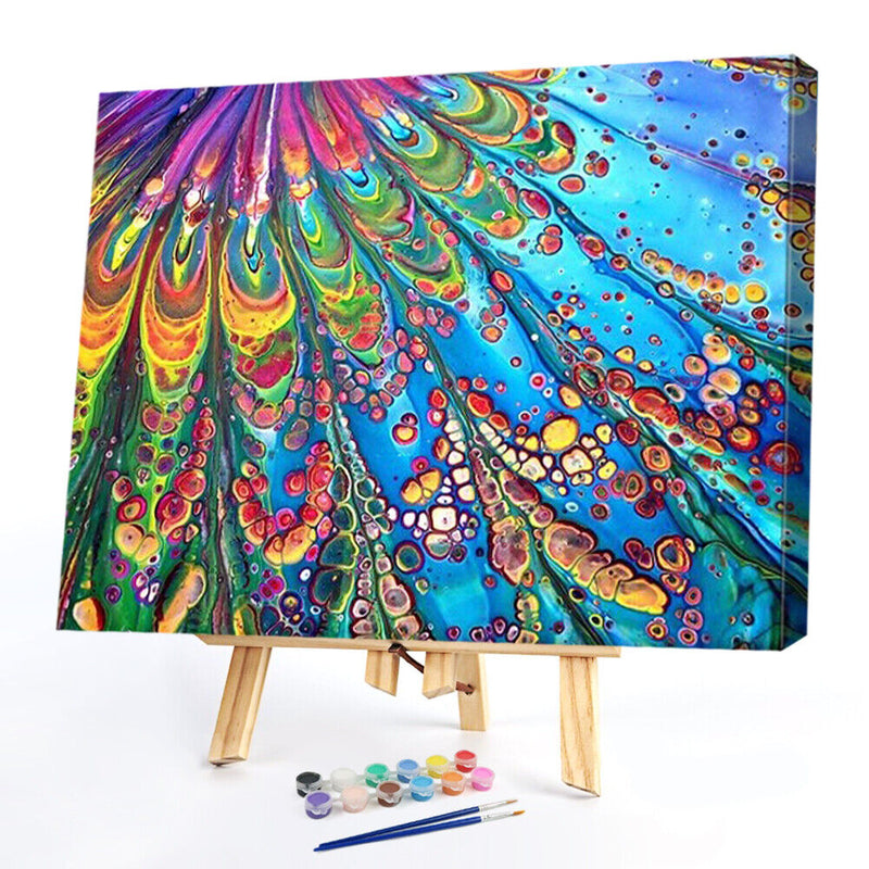 Colorful Texture Circle Oil Paint By Numbers Kits Canvas DIY Picture Craft