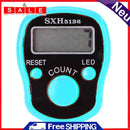 LCD Display Finger Counter LED Bright Electronic Counter (Sky Blue)