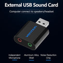 Vention Sound Card USB to 3.5mm Jack Female Headphone External Audio Card