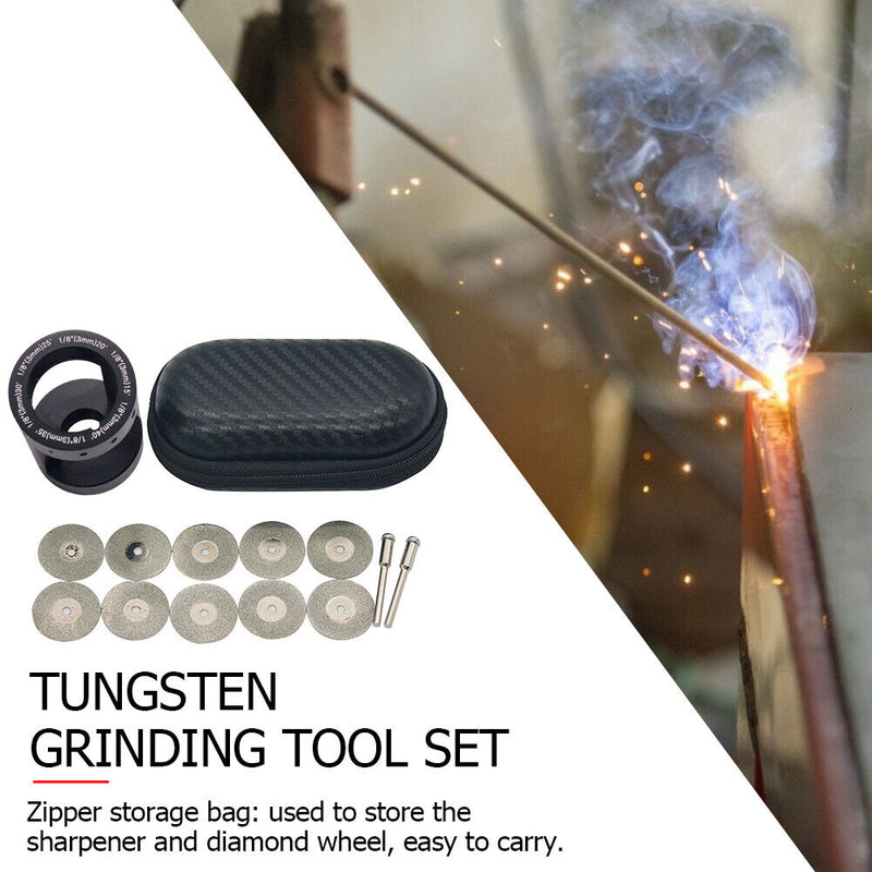 TIG Welding Tools Set Aluminum Tungsten Electrode Rods Sharpener Grinder He