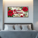 Oil Paint By Numbers Christmas Flower Frameless Picture Craft Kit for Bedroom