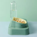 Strawberry Pet Food Bowl Auto Feeder Water Dispenser Raised (Matcha Green) Newly