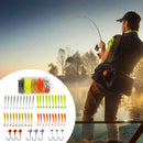 49pcs Jigs Lead Hook Soft Fishing Lures Set Crankbait Bionic Bait Tackle