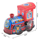 Retro Classic Nostalgia Tin Steam Train Clockwork Wind Up Toys Kids Gifts Newly