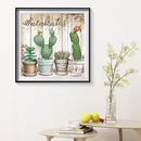 DIY Cute Cactus Mosaic Full Round Diamond Drawing Handmade Rhinestone Craft Gift