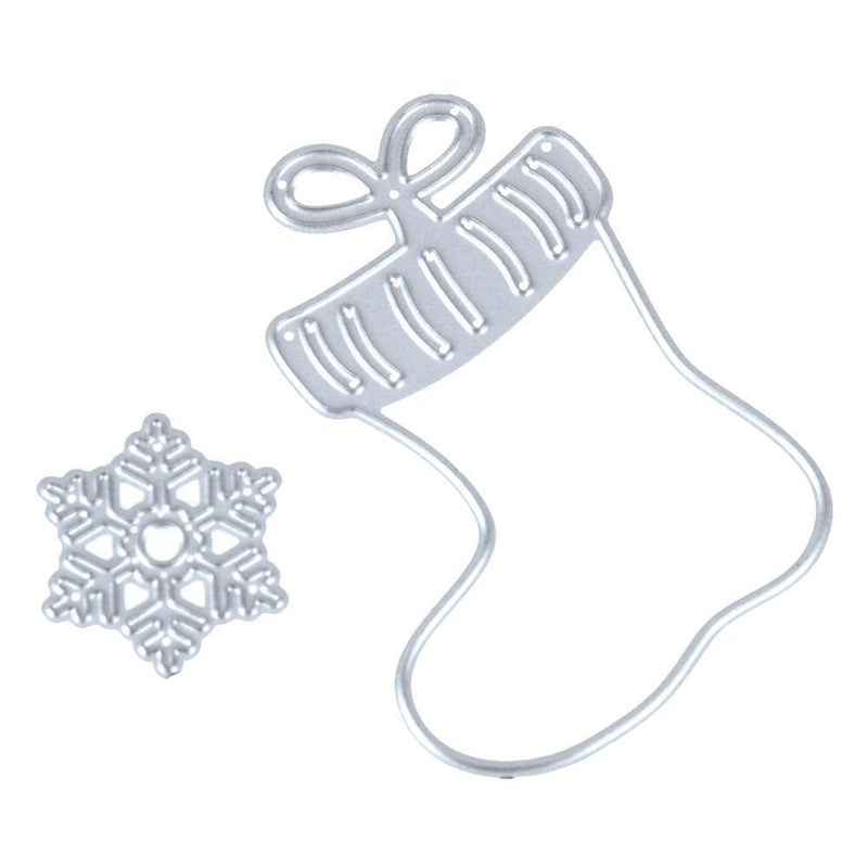 2pcs Snowflake Christmas Boat Cutting Dies Stencils Scrapbook Photo Al
