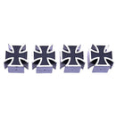 4pcs Universal Cross Style Car Bike Tire Wheel Valve Caps Covers (Black) Newly