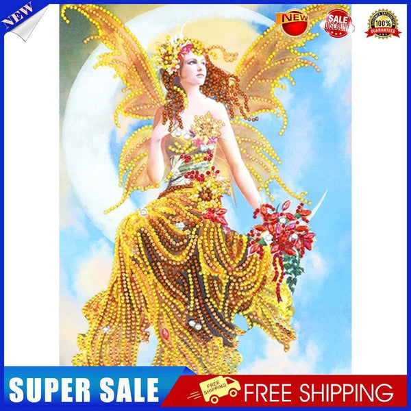 Partial Special Shape Diamond Painting Woman on Moon Art Picture (YX200)